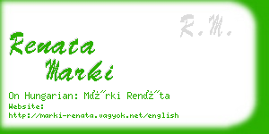 renata marki business card